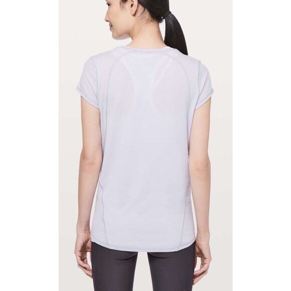 Lululemon Women’s Another Mile SS Tee In Heathered Sheer Lilac Size 4 - Picture 2 of 11